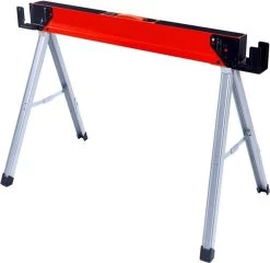 Tréteau Pliable Maggnacart - Tréteau Pliant Max.500KG - Surface De Travail Antidérapante - 110,8 X 59 X 76 CM - Rouge