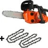 Kibani Chainsaw Essence - Moteur 2 Temps 25,4 Cc / 1 Hp - Incl. Chaîne Supplémentaire - Longueur De La Lame 25 Cm / 10 Pouces - Système Easy-Start - Scie à élaguer -Outils de jardinage professionnels 1200x1169