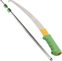 GRÜNTEK Scie D'élagage Télescopique WELS, Scie à Main 50 Cm Et Barre Télescopique Jusqu'à 240 Cm, Scie à Arbre Avec Dents 3D, Poignée Ergonomique, Longueur De Lame De Scie 350 Mm, Convient Aux Cisailles à Cygne 295.502.002