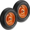 PrimeMatik - Roue De Brouette Pack De 2 95 Kg 16x4" 406x102 Mm. Courroie De Rechange Pour Plate-forme De Transport Et Chariots