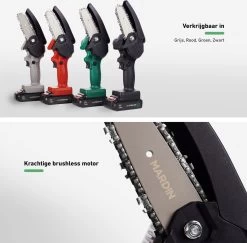 Foumt Mini Tronçonneuse MK-1 - Scie à élaguer - Tronçonneuse - Tronçonneuse électrique - Étui Inclus - Batterie Extra - Zwart -Outils de jardinage professionnels 1200x1182 3