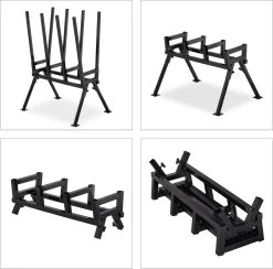 Relaxdays - Jusqu'à 400 Kg - Chevalet De Sciage à Chaîne - Réglable - Acier - Bois De Sciage - Noir -Outils de jardinage professionnels 1200x1187 1