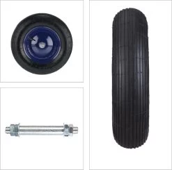 Roue De Brouette Relaxdays 4.80 4.00-8 - Pneu De Brouette Avec Essieu - Jante En Acier Bleu Pneumatique -Outils de jardinage professionnels 1200x1189 10