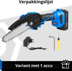 Mini Tronçonneuse - Tronçonneuse - Sécateur Electrique - Taille Haie Electrique - 15 CM - Blauw -Outils de jardinage professionnels 1200x1189