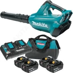Makita DUB362PT4X 36V (2x 18V) Kit Souffleur De Feuilles Li-Ion Batterie (4x Batterie 5,0 Ah ) - 200 Km / H