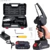 Zenway - Mini Tronçonneuse - Scie à élaguer - Tronçonneuse - Tronçonneuse électrique Avec 2 Piles - Étui Inclus - 1 Pile Extra - Zwart -Outils de jardinage professionnels 1200x1193 2
