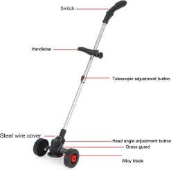 Tondeuse à Gazon Tondeuses à Gazon - Tondeuse à Gazon - Tondeuses à Gazon électriques Portables - Poignée Réglable - Tête Pivotante à 180º - Avec 2 Batteries Et 3 Types De Lames - Zwart -Outils de jardinage professionnels 1200x1196 2