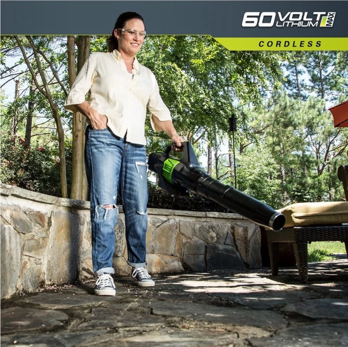 Souffleur De Feuilles à Batterie Greenworks 60 Volts GD60AB 8 Souffleur De Feuilles à Batterie Greenworks 60 Volts GD60AB – Image 6