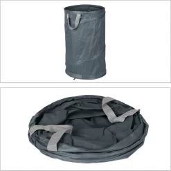 Relaxdays Pop Up Sac à Déchets De Jardin - Lot De 2 - Sac De Jardin 120 L - Sac à Mauvaises Herbes Pliable - Gris -Outils de jardinage professionnels 1200x1198 33