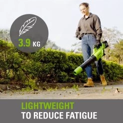 Greenworks 48 VOLT (2X24 VOLT) SOUFFLEUR À FEUILLES À BATTERIE Avec 2x Batterie Li-Ion Et Chargeur -Outils de jardinage professionnels 1200x1198 38