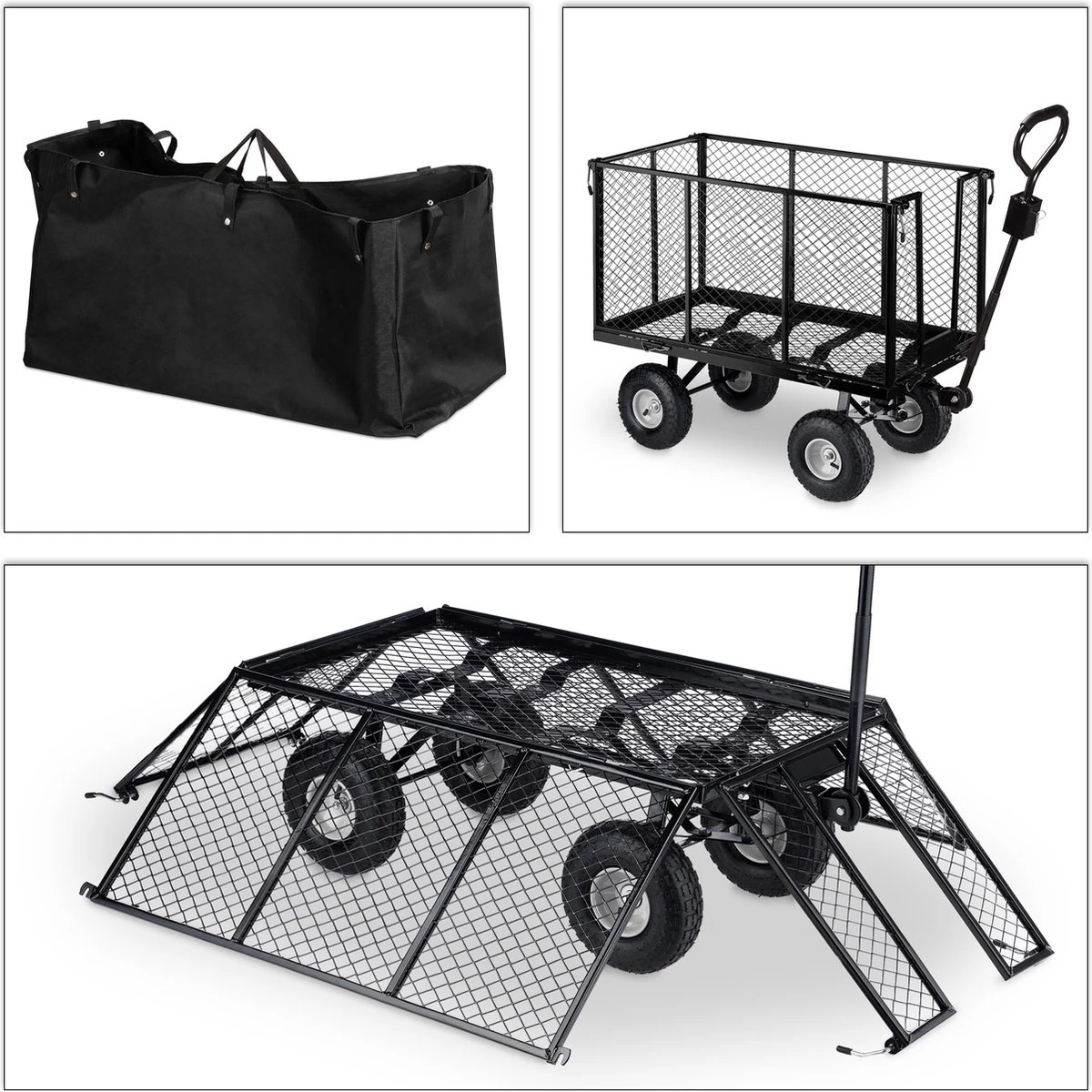 Pneumatiques De Charrette à Bras Relaxdays - 500 Kg - Chariot De Transport - Chariot De Jardin - Grande Charrette à Bras 6 Pneumatiques De Charrette à Bras Relaxdays - 500 Kg - Chariot De Transport - Chariot De Jardin - Grande Charrette à Bras – Image 4