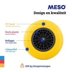 MESO Roue De Brouette Anti Fuite - 4.80/4.00-8 - Pneu Massief PU - Roue Anti-Fuite Avec Axe 130mm - Pneu De Brouette 4.80/400 Pour Brouette -Outils de jardinage professionnels 1200x1200 1105