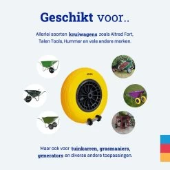 MESO Roue De Brouette Anti Fuite - 4.80/4.00-8 - Pneu Massief PU - Roue Anti-Fuite Avec Axe 130mm - Pneu De Brouette 4.80/400 Pour Brouette -Outils de jardinage professionnels 1200x1200 1107