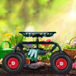 Relaxdays 4x Roue De Diable 260x85 - Roue De Charrette à Bras - Pneu Pneumatique - Roue De Secours - Noir/rouge -Outils de jardinage professionnels 1200x1200 1122