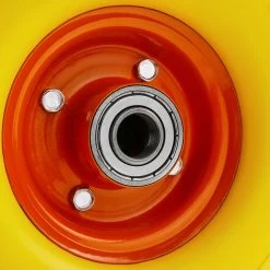 PrimeMatik - Roue De Brouette Massief Jaune 120 Kg 10x3.5" 254x89 Mm. Courroie De Rechange Pour Plate-forme De Transport Et Chariots -Outils de jardinage professionnels 1200x1200 1145