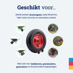 MESO Roue De Brouette Pneumatique - 4.80/4.00-8 - Pneu En Caoutchouc - Roue Avec Axe 130mm - Pneu De Brouette 4.80/400 Pour Brouette -Outils de jardinage professionnels 1200x1200 1200