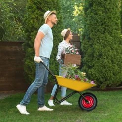 Roue De Brouette Relaxdays 4.80 4.00-8 - Roue De Secours Brouette - Pneu Pneumatique - Avec Adaptateurs Schwarz-Schwarz -Outils de jardinage professionnels 1200x1200 1252