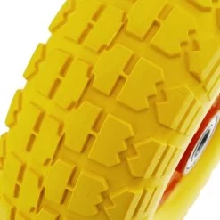 PrimeMatik - Roue De Brouette Massief Jaune 2-pack 120 Kg 10x3.5" 254x89 Mm. Courroie De Rechange Pour Plate-forme De Transport Et Chariots -Outils de jardinage professionnels 1200x1200 1346