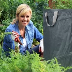 Relaxdays Pop Up Sac à Déchets De Jardin - Lot De 2 - Sac De Jardin 120 L - Sac à Mauvaises Herbes Pliable - Gris -Outils de jardinage professionnels 1200x1200 1361