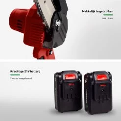 Foumt Mini Tronçonneuse MK-1 - Scie à élaguer - Tronçonneuse - Tronçonneuse électrique - Étui Inclus - Batterie Extra - Rouge 17 Foumt Mini Tronçonneuse MK-1 - Scie à élaguer - Tronçonneuse - Tronçonneuse électrique - Étui Inclus - Batterie Extra - Rouge -Outils de jardinage professionnels 1200x1200 14