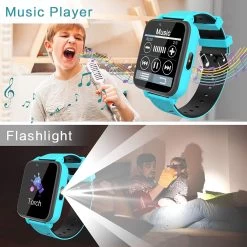 Cadeau FÊTE DES PÈRES - Cadeaux Papa - GPS Smartwatch Tracker - Étanche IP68 Pour Enfants - Smartwatch Pour Enfants Avec Fonction LBS SOS - Téléphone Mobile Écran Tactile Appel Vocal Chat Digi -Outils de jardinage professionnels 1200x1200 1406