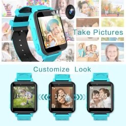 Cadeau FÊTE DES PÈRES - Cadeaux Papa - GPS Smartwatch Tracker - Étanche IP68 Pour Enfants - Smartwatch Pour Enfants Avec Fonction LBS SOS - Téléphone Mobile Écran Tactile Appel Vocal Chat Digi -Outils de jardinage professionnels 1200x1200 1407