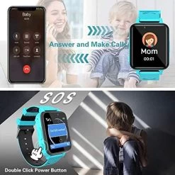 Cadeau FÊTE DES PÈRES - Cadeaux Papa - GPS Smartwatch Tracker - Étanche IP68 Pour Enfants - Smartwatch Pour Enfants Avec Fonction LBS SOS - Téléphone Mobile Écran Tactile Appel Vocal Chat Digi -Outils de jardinage professionnels 1200x1200 1408
