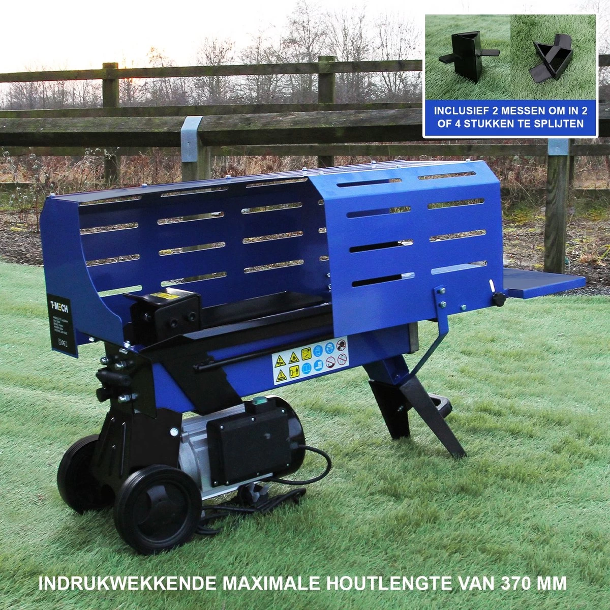Fendeuse De Bûches T-Mech - Force De Fendage De 5 Tonnes - Longueur Maximale Des Bûches De 370 Mm - 2000 W/230 Volt 3 Fendeuse De Bûches T-Mech - Force De Fendage De 5 Tonnes - Longueur Maximale Des Bûches De 370 Mm - 2000 W/230 Volt