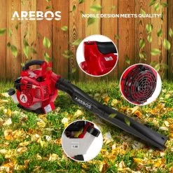 Aspirateur à Feuilles à Essence AREBOS Souffleur à Feuilles Déchiqueteuse à Feuilles 700W Inc. Sac De Collecte 45L 7500 Tr/min -Outils de jardinage professionnels 1200x1200 1500
