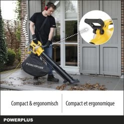 Souffleur à Feuilles Powerplus POWXG4038 - 3300W - Soufflage / Aspiration / Déchiquetage - Avec Sac De Collecte De 45L -Outils de jardinage professionnels 1200x1200 1567