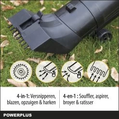 Souffleur à Feuilles Powerplus POWXG4038 - 3300W - Soufflage / Aspiration / Déchiquetage - Avec Sac De Collecte De 45L -Outils de jardinage professionnels 1200x1200 1571