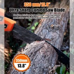 Scie à élaguer Scies D'élagage - Scies à Branches - Scie à Main - Longueur De Coupe 350 Mm - Avec Housse - Pour élagage De Jardin Ou D'arbre, Camping, Travail Du Bois, Tondeuse Robuste Et Durable - Noir Orange -Outils de jardinage professionnels 1200x1200 181