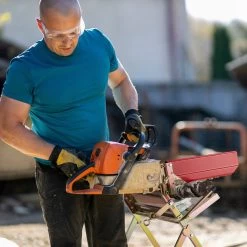 Tréteau Pour Tronçonneuse Relaxdays - Avec Support Pour Tronçonneuse - Tréteau - Jusqu'à 120 Kg - Chevalet -métal -Outils de jardinage professionnels 1200x1200 213