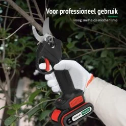 Sécateur à Batterie Foumt SS-1 - Sécateur électrique - Taille-haie électrique - Sécateur - Mini Tronçonneuse - Étui Inclus - Batterie Extra - Zwart -Outils de jardinage professionnels 1200x1200 427