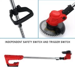 Tondeuses à Tondeuses à Gazon électriques Sans Fil Rechargeables - Tondeuse à Gazon - Tondeuse à Gazon - Poignée Réglable - Avec Lunettes De Lunettes De Sécurité Et 2 Piles - Pour Tailler La Pelouse De Jardin - Rouge -Outils de jardinage professionnels 1200x1200 533