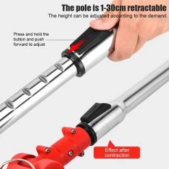 Tondeuse à Gazon DrillPro - Coupe- Coupe-herbe électriques - Tondeuse à Gazon - Tondeuse à Gazon - Sans Fil - Poignée Réglable - Avec 2 Piles Et Chargeur - Pour Tailler La Pelouse De Jardin - Rouge -Outils de jardinage professionnels 1200x1200 582