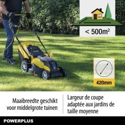 Tondeuse à Gazon Powerplus POWXG6281 - 2000 W - Largeur De Coupe De 42 Cm 15 Tondeuse à Gazon Powerplus POWXG6281 - 2000 W - Largeur De Coupe De 42 Cm -Outils de jardinage professionnels 1200x1200 631
