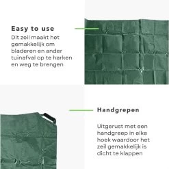 Cheqo® Bâche à Déchets De Jardin - Bâche - Sac à Déchets De Jardin - Bâche à Déchets De Jardin - Bâche De Construction - 150x150cm -Outils de jardinage professionnels 1200x1200 783