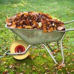 Relaxdays 1x Roue De Brouette 4.00-6 - Caoutchouc Intégral - Roue De Secours Anti-crevaison - Adaptateurs - Jaune-rouge -Outils de jardinage professionnels 1200x1200 800