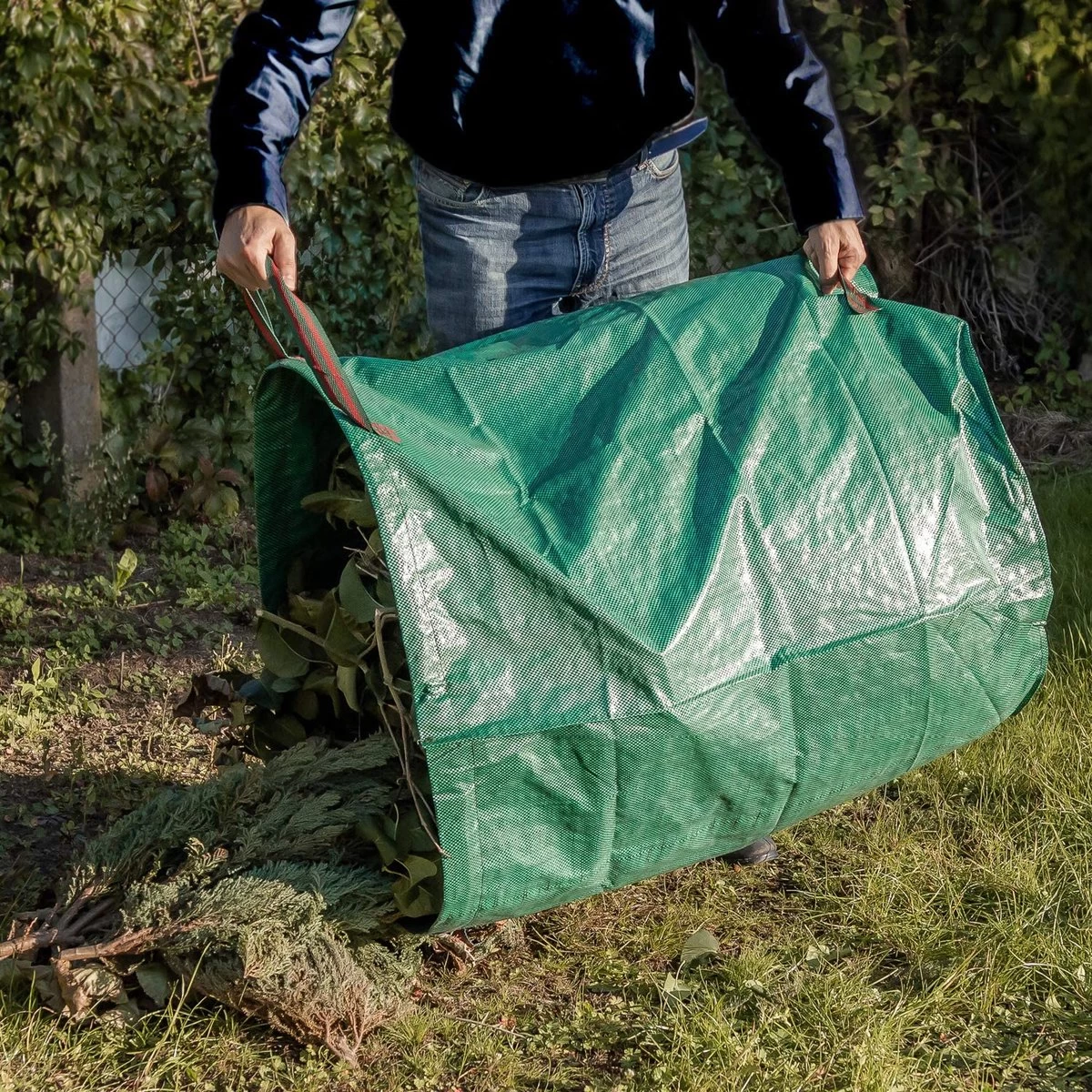 COM-FOUR® 3x Sac De Jardin Avec Poignées De Transport - Sac Poubelle De Jardin Pliable XL - Poubelle Pliable Indéchirable Pour Feuilles Et Déchets Verts (300 L - 3 Pièces) 4 COM-FOUR® 3x Sac De Jardin Avec Poignées De Transport - Sac Poubelle De Jardin Pliable XL - Poubelle Pliable Indéchirable Pour Feuilles Et Déchets Verts (300 L - 3 Pièces) – Image 2