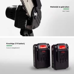 Foumt Mini Tronçonneuse MK-1 - Scie à élaguer - Tronçonneuse - Tronçonneuse électrique - Étui Inclus - Batterie Extra - Zwart -Outils de jardinage professionnels 1200x1200 89