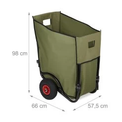 Chariot De Jardin Relaxdays Grand - Chariot De Jardin 160 Litres - Sac Poubelle De Jardin - Chariot De Jardin - Pliable -Outils de jardinage professionnels 1200x1200 904