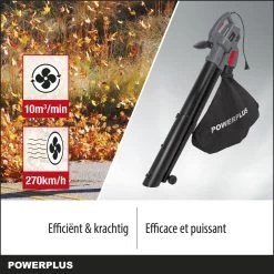 Souffleur à Feuilles Powerplus POWEG9013 - 3300W - Soufflage / Aspiration / Déchiquetage - Avec Sac De Collecte De 40L -Outils de jardinage professionnels 1200x1200 944