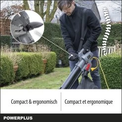 Souffleur à Feuilles Powerplus POWEG9013 - 3300W - Soufflage / Aspiration / Déchiquetage - Avec Sac De Collecte De 40L -Outils de jardinage professionnels 1200x1200 945