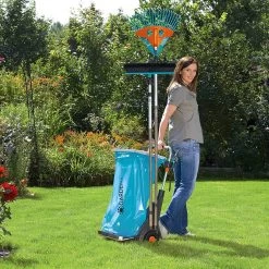 Onirique - Chariot De Jardin - Chariot De Jardin Mobile - Chariot De Transport Multifonctionnel Pour Le Jardin Avec Porte-Sac Intégré - Roues De Protection De Gazon - Couvercle Et Sac Poubelle -Outils de jardinage professionnels 1200x1200 991