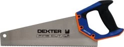 DEXTER - Scie égoïne - Scie 350 Mm - Lame Acier Trempé - Scie à Bois - Triple Rodage - 4,3 Dents/cm - 90° - Inox - Avec Manche Bi-matière