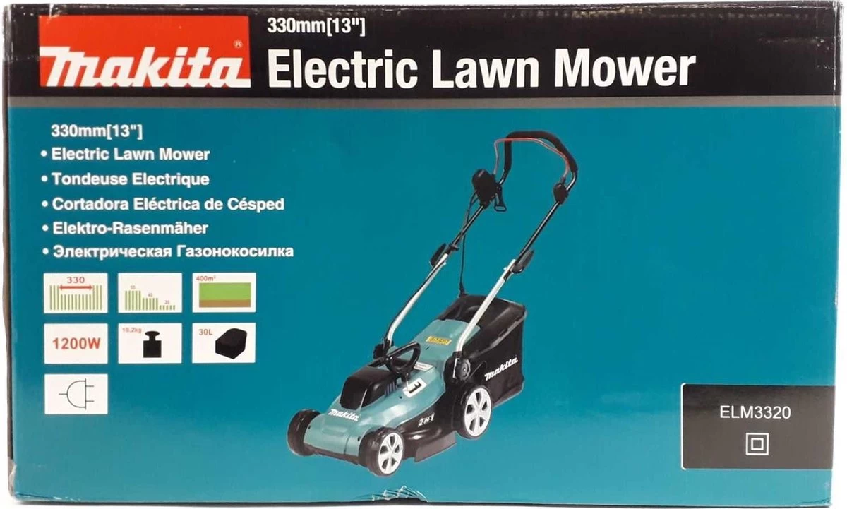 Makita ELM3320 Tondeuse à Gazon Marcher Derrière Un Tracteur Tondeuse Noir, Turquoise Secteur 9 Makita ELM3320 Tondeuse à Gazon Marcher Derrière Un Tracteur Tondeuse Noir, Turquoise Secteur – Image 7