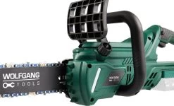 WOLFGANG Tronçonneuse Electrique Sans Fil 20V, Petite Tronçonneuse à Batterie, Scie Tronçonneuse Avec Réservoir 100mL, Longueur De Coupe 220mm, Vitesse 4,5 M/s