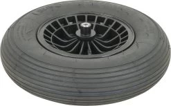 FORT Roue De Brouette 400x100mm Avec Pneumatique 2Ply, Jante Plastique Zwart, Longueur Axe 130 Mm Et Ø 20mm -Outils de jardinage professionnels 1200x749