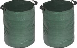 Nature 2x Sacs à Déchets Verts De Jardin Pliables 120 Litres - Sacs De Jardinage à Déchets De Jardin - Nettoyage / Rangement Du Jardin - Entretien Du Jardin